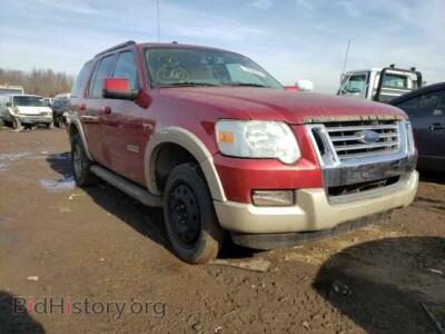 2008 Ford EXPLORER Explorer E, red — VIN 1FMEU74E38UA16203, Copart