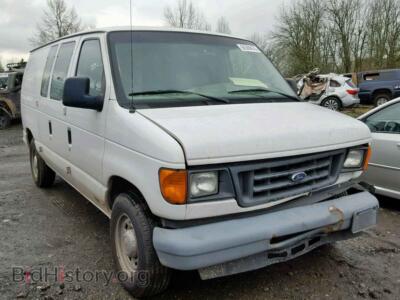 2006 Ford ECONOLINE, white — VIN 1FTRE14W66DA22096, Copart