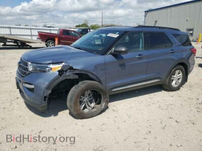 2021 Ford EXPLORER XLT, blue — VIN 1FMSK8DHXMGB93736, Copart