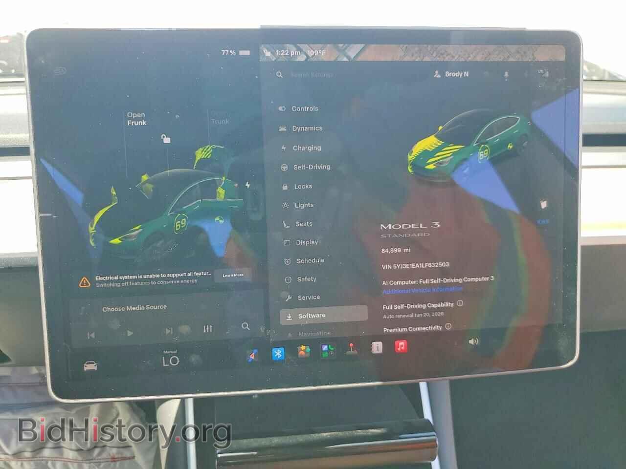 2020 TESLA MODEL 3 - VIN: 5YJ3E1EA1LF632503 - Photo 9