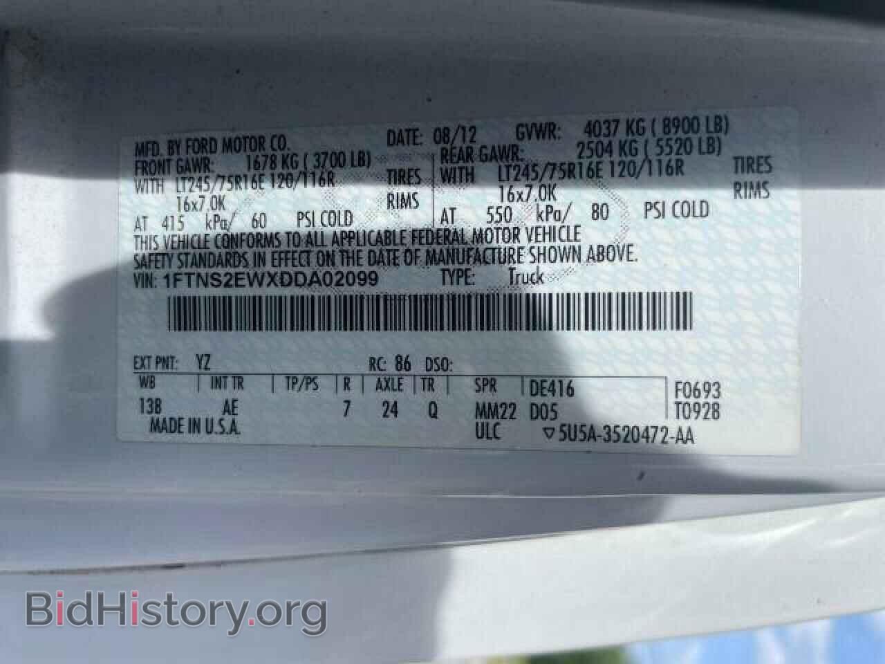 2013 FORD ECONOLINE - VIN: 1FTNS2EWXDDA02099 - Photo 10