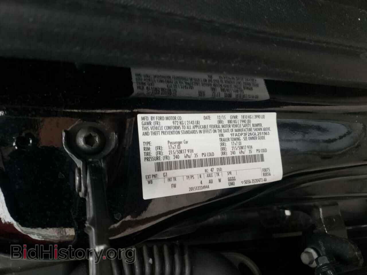 2016 FORD FOCUS - VIN: 1FADP3F26GL251563 - Фото 10