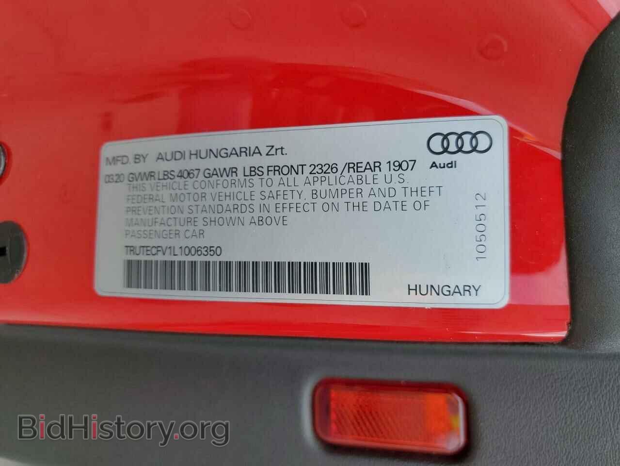 2020 AUDI TT - VIN: TRUTECFV1L1006350 - Фото 10