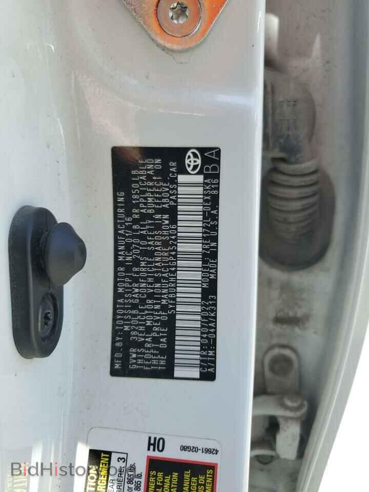 2016 TOYOTA COROLLA - VIN: 5YFBURHE4GP452406 - Фото 12