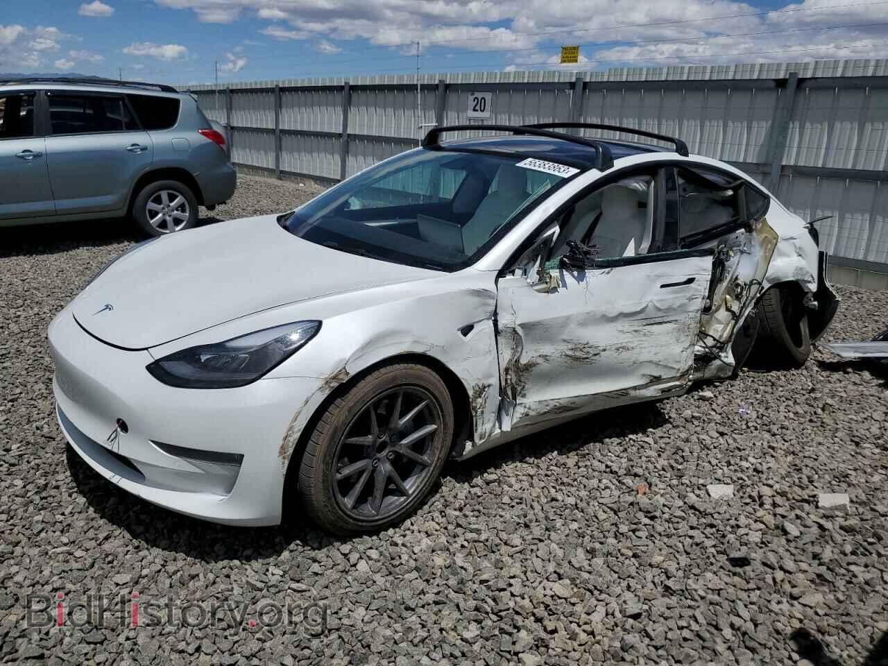 Photo 5YJ3E1EB7NF128744 - TESLA MODEL 3 2022