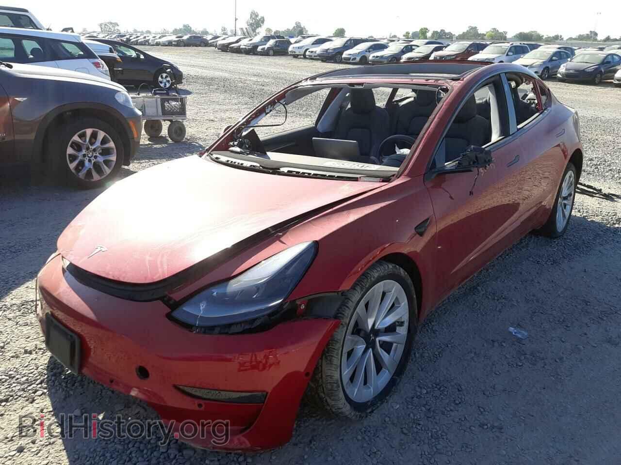 2022 TESLA MODEL 3 - VIN: 5YJ3E1EB3NF144195 - Фото 2