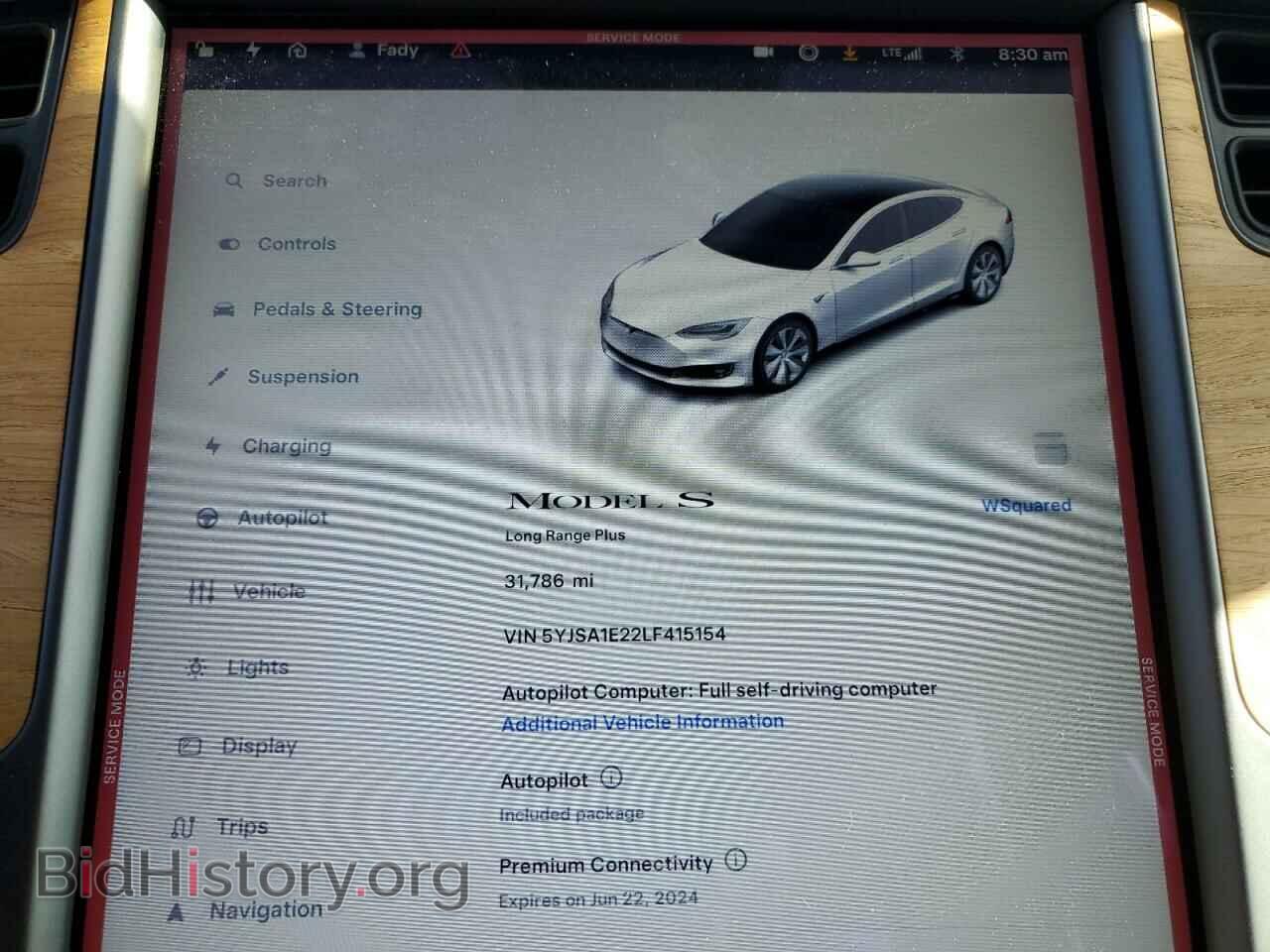 2020 TESLA MODEL S - VIN: 5YJSA1E22LF415154 - Photo 9