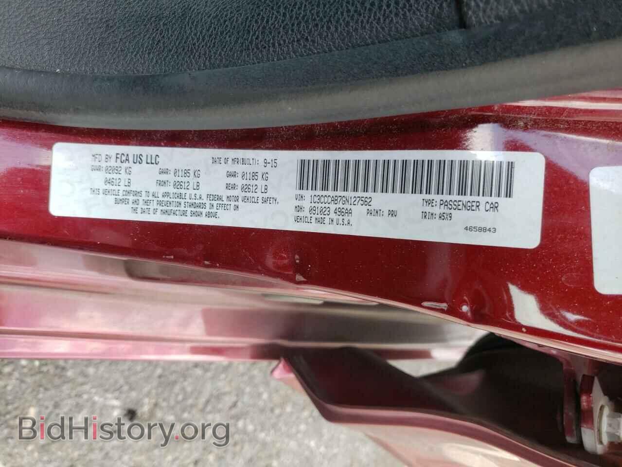2016 CHRYSLER 200 - VIN: 1C3CCCAB7GN127562 - Фото 10