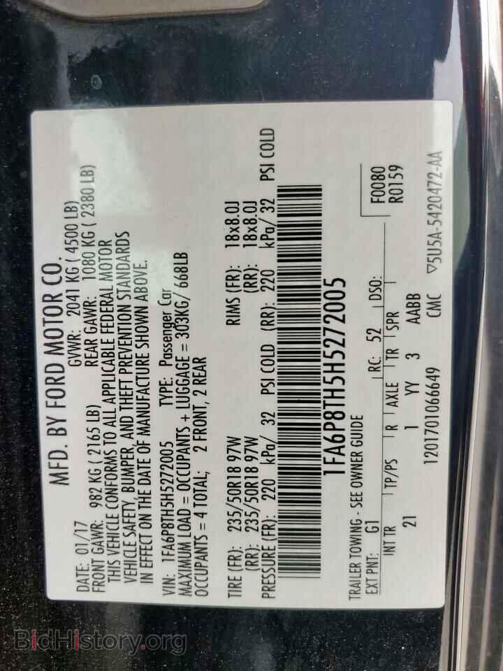 2017 FORD ALL Models - VIN: 1FA6P8TH5H5272005 - Photo 12