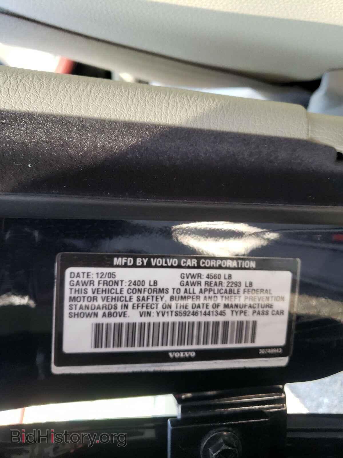 2006 VOLVO S80 - VIN: YV1TS592461441345 - Фото 10