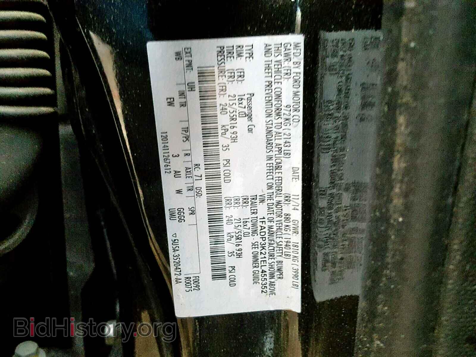 2014 FORD FOCUS - VIN: 1FADP3K21EL455352 - Photo 10