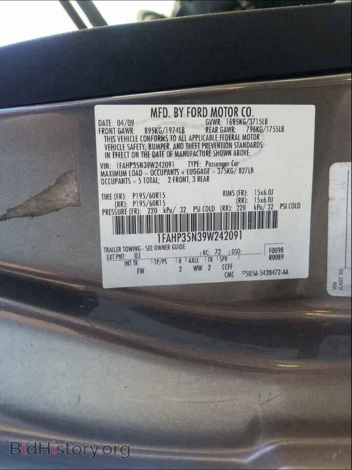 2009 FORD FOCUS - VIN: 1FAHP35N39W242091 - Фото 10