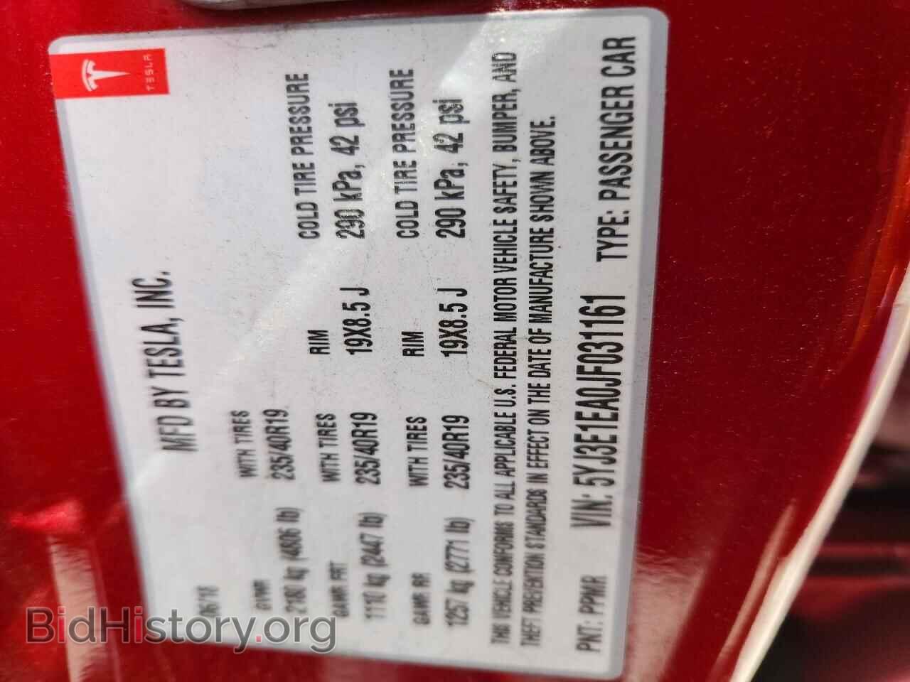 2018 TESLA MODEL 3 - VIN: 5YJ3E1EA0JF031161 - Photo 12