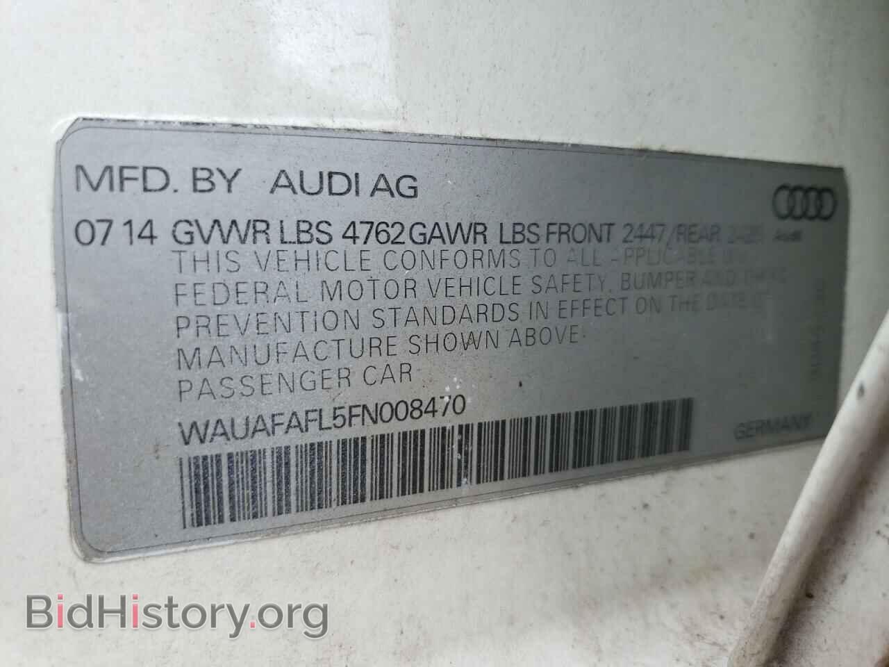 2015 AUDI A4 - VIN: WAUAFAFL5FN008470 - Фото 10