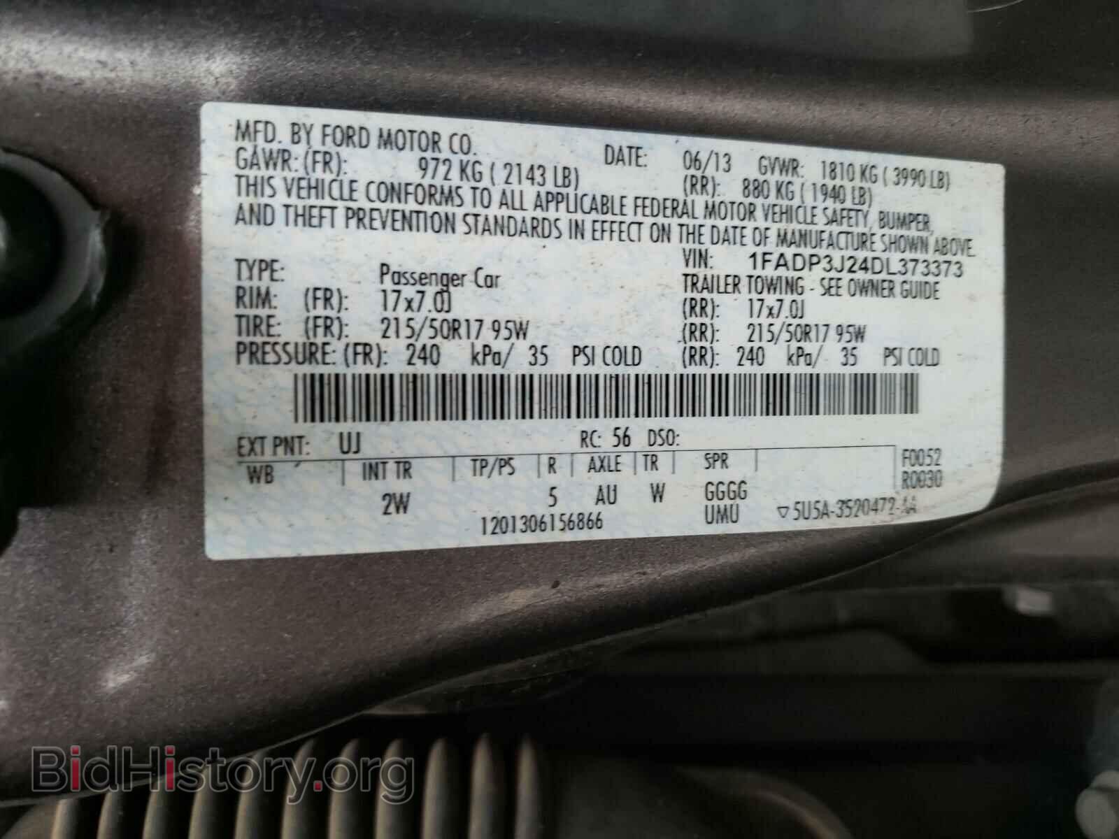 2013 FORD FOCUS - VIN: 1FADP3J24DL373373 - Фото 10