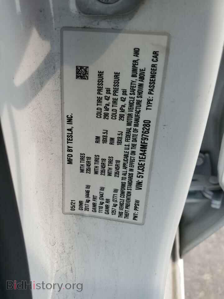 2021 TESLA MODEL 3 - VIN: 5YJ3E1EA4MF976280 - Photo 12