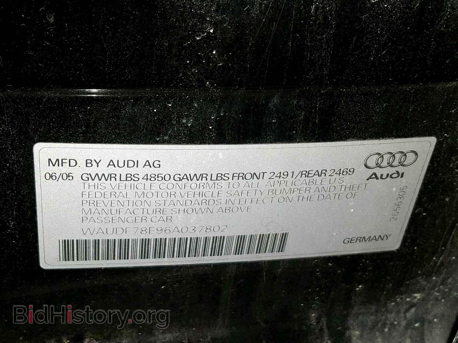 2006 AUDI A4 - VIN: WAUDF78E96A037802 - Photo 10