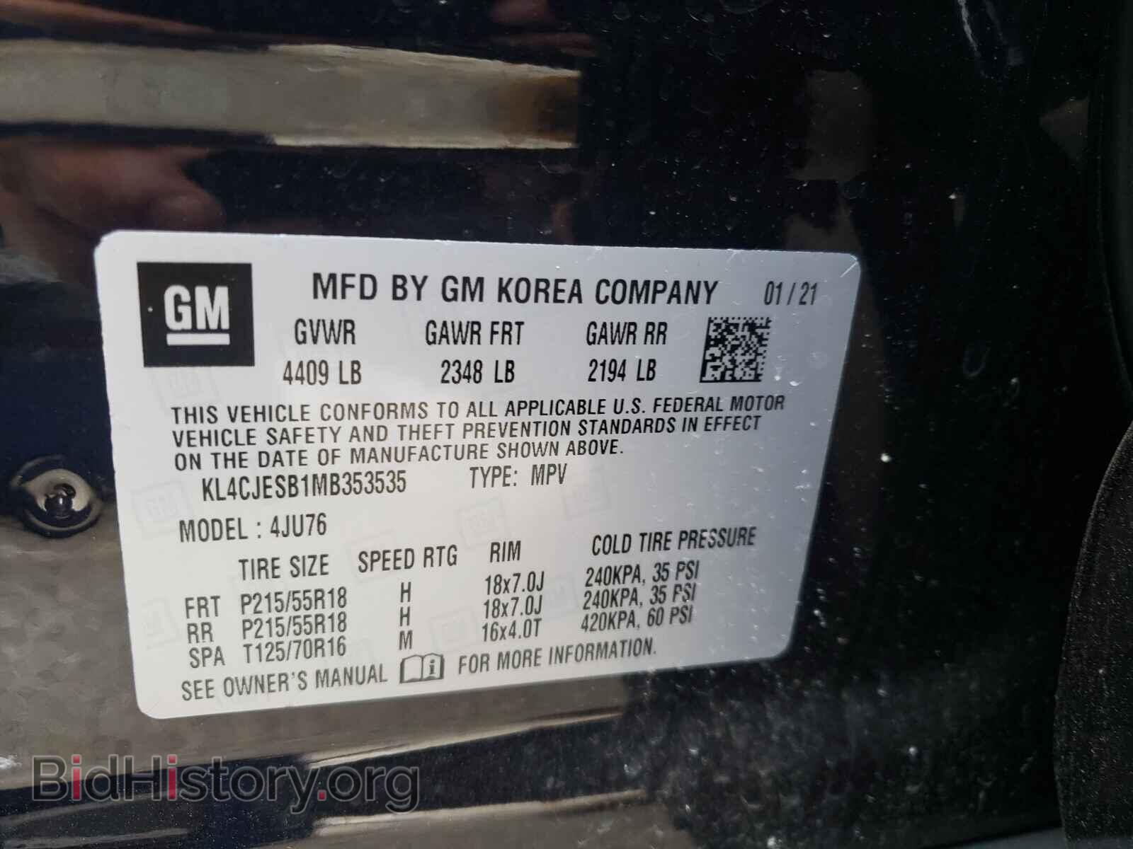 2021 BUICK ENCORE - VIN: KL4CJESB1MB353535 - Photo 10
