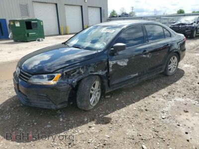 2015 Volkswagen JETTA Base, черный — VIN 3VW2K7AJ4FM355257, Copart