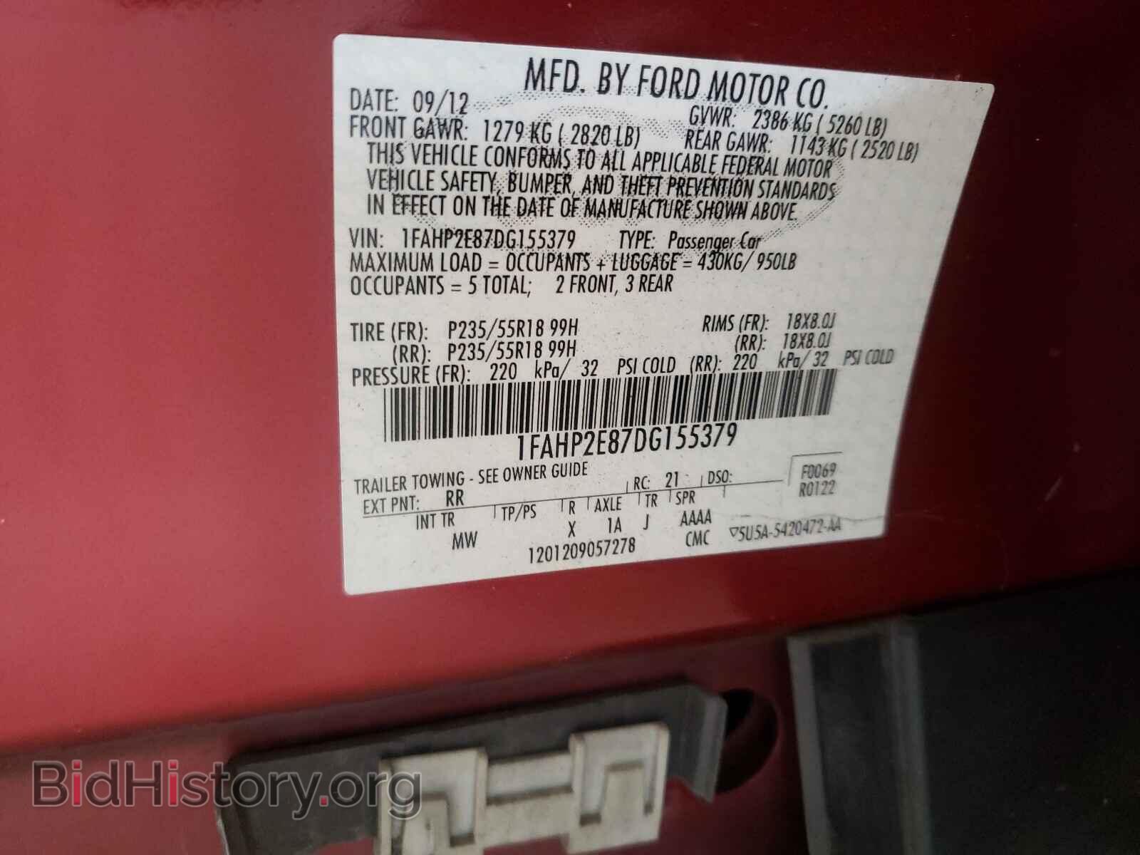 2013 FORD TAURUS - VIN: 1FAHP2E87DG155379 - Photo 10