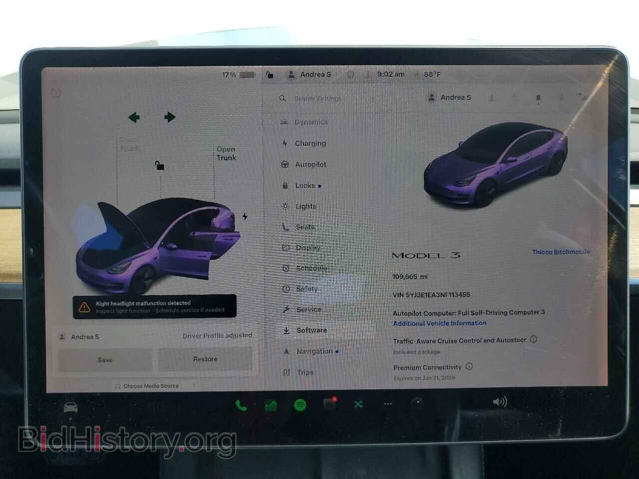 2022 TESLA MODEL 3 - VIN: 5YJ3E1EA3NF113455 - Photo 9