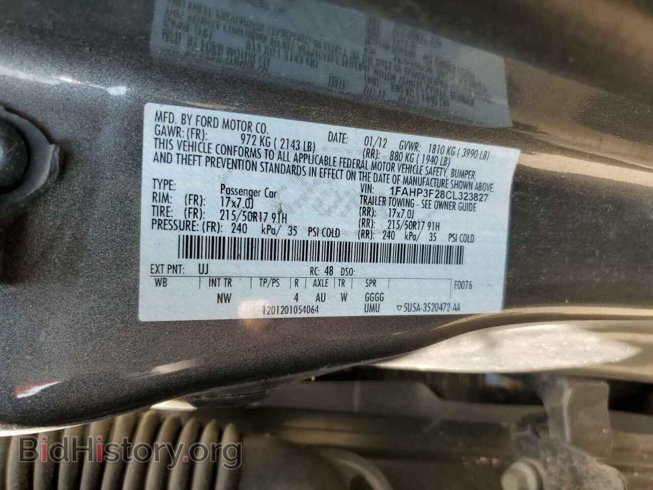2012 FORD FOCUS - VIN: 1FAHP3F28CL323827 - Фото 12