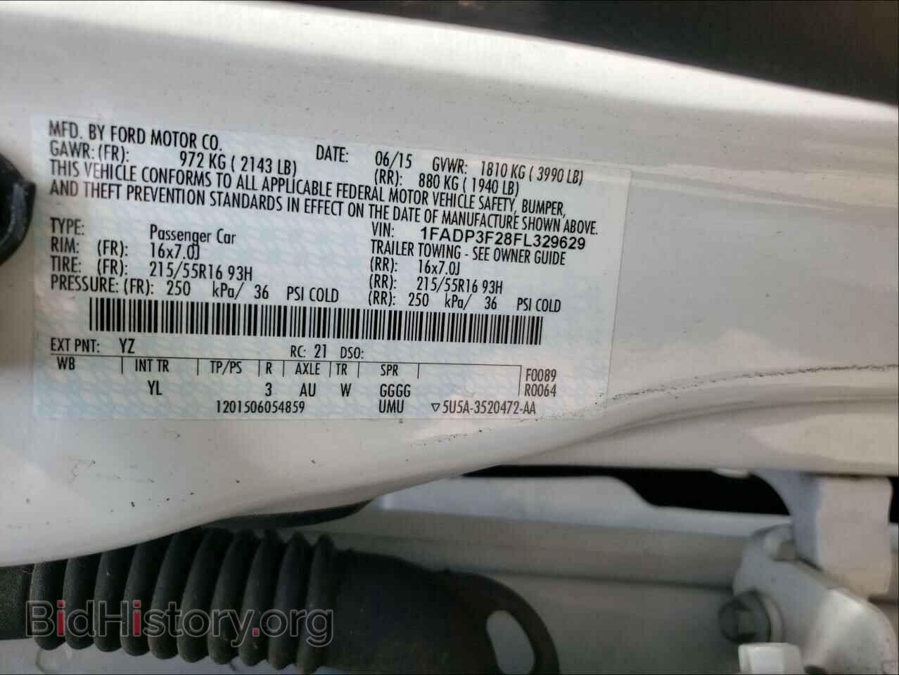 2015 FORD FOCUS - VIN: 1FADP3F28FL329629 - Фото 10