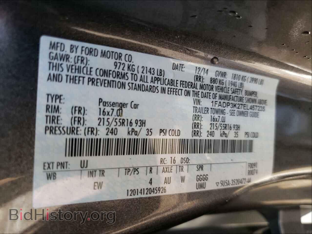 2014 FORD FOCUS - VIN: 1FADP3K27EL457235 - Photo 10