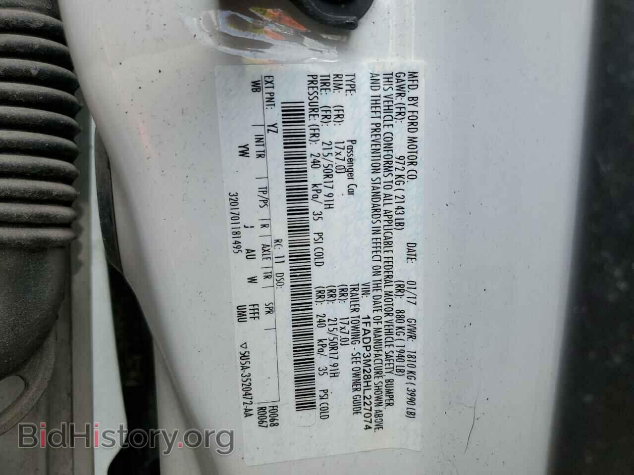 2017 FORD FOCUS - VIN: 1FADP3M28HL227074 - Фото 13