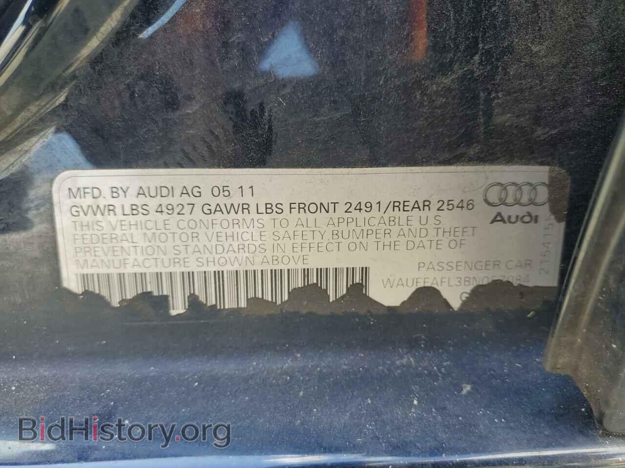 2011 AUDI A4 - VIN: WAUFFAFL3BN057084 - Фото 12