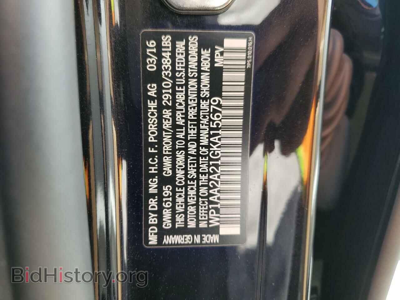 2016 PORSCHE CAYENNE - VIN: WP1AA2A21GKA15679 - Фото 13