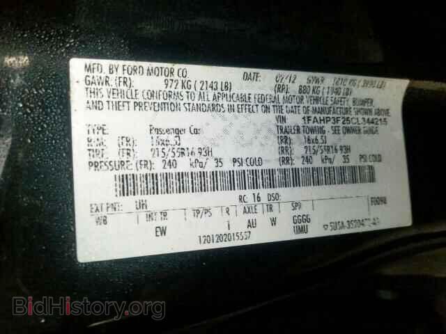 2012 FORD FOCUS SE - VIN: 1FAHP3F25CL344215 - Фото 10