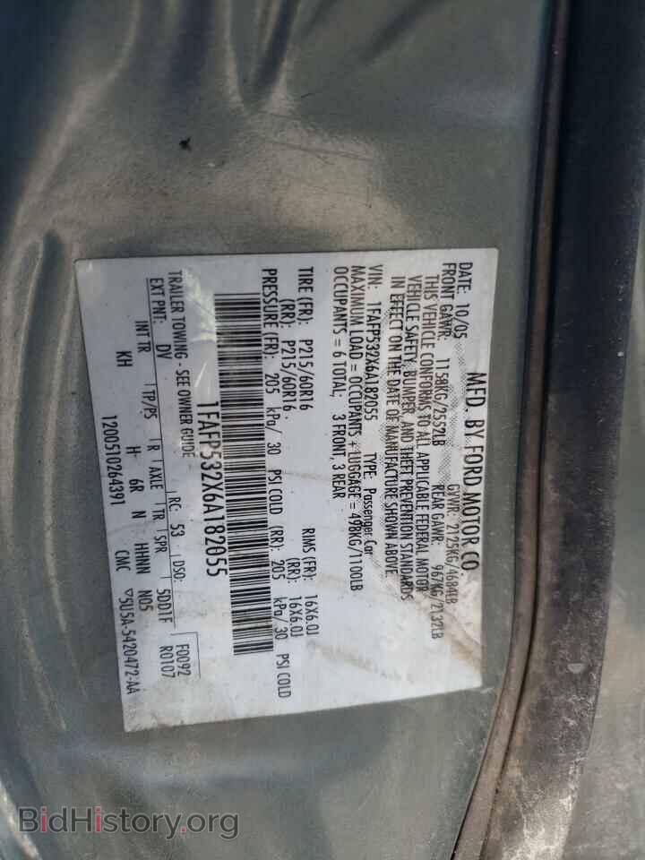 2006 FORD TAURUS - VIN: 1FAFP532X6A182055 - Фото 13