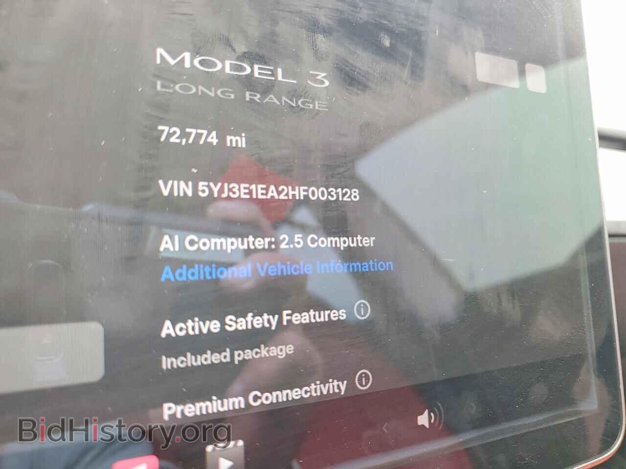 2017 TESLA MODEL 3 - VIN: 5YJ3E1EA2HF003128 - Photo 9