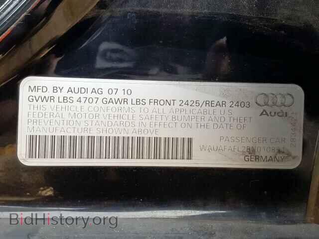 2011 AUDI A4 - VIN: WAUAFAFL2BN010851 - Фото 10