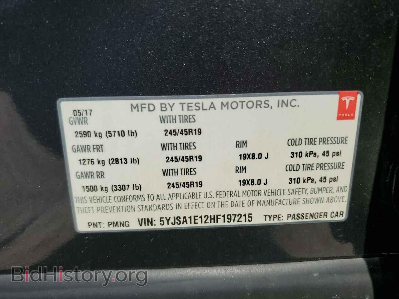 2017 TESLA MODEL S - VIN: 5YJSA1E12HF197215 - Photo 12