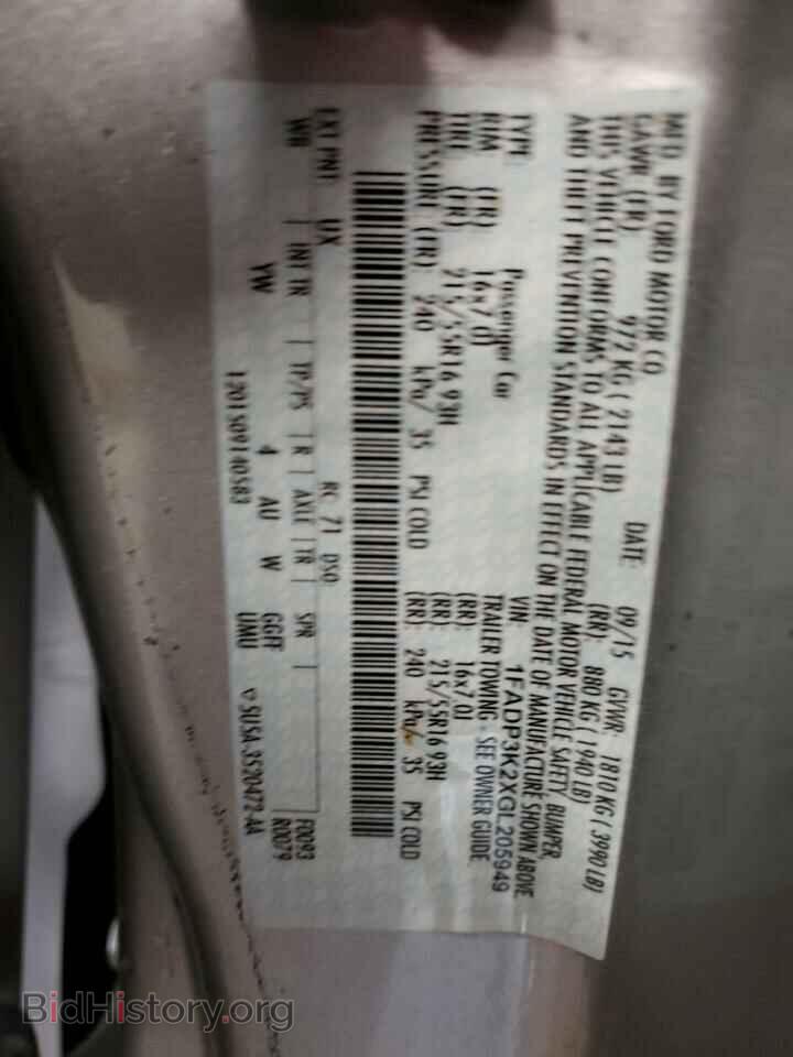 2016 FORD FOCUS - VIN: 1FADP3K2XGL205949 - Photo 10
