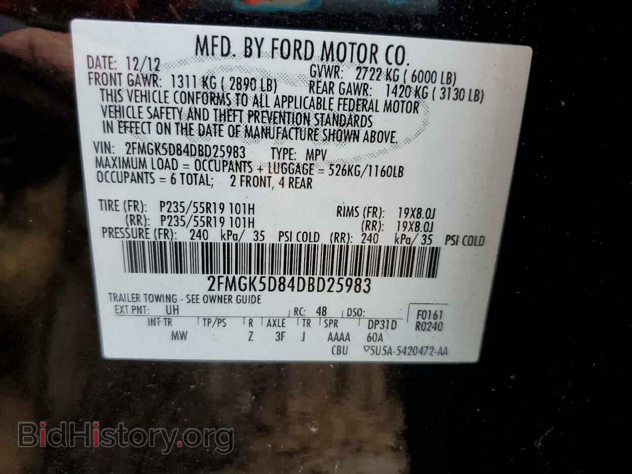 2013 FORD FLEX - VIN: 2FMGK5D84DBD25983 - Photo 13