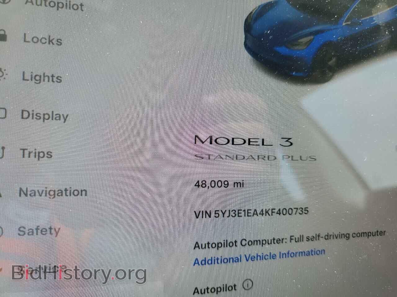 2019 TESLA MODEL 3 - VIN: 5YJ3E1EA4KF400735 - Фото 9