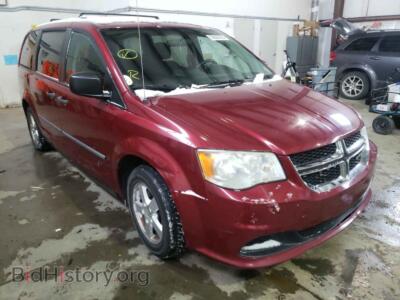 2011 Dodge CARAVAN Grand Cara, red — VIN 2D4RN4DG3BR632364, Copart