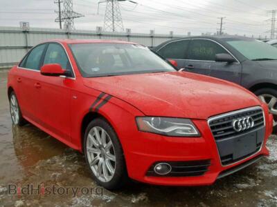 2012 Audi A4 A4 Premium, красный — VIN WAUFFAFL9CN008571, Copart