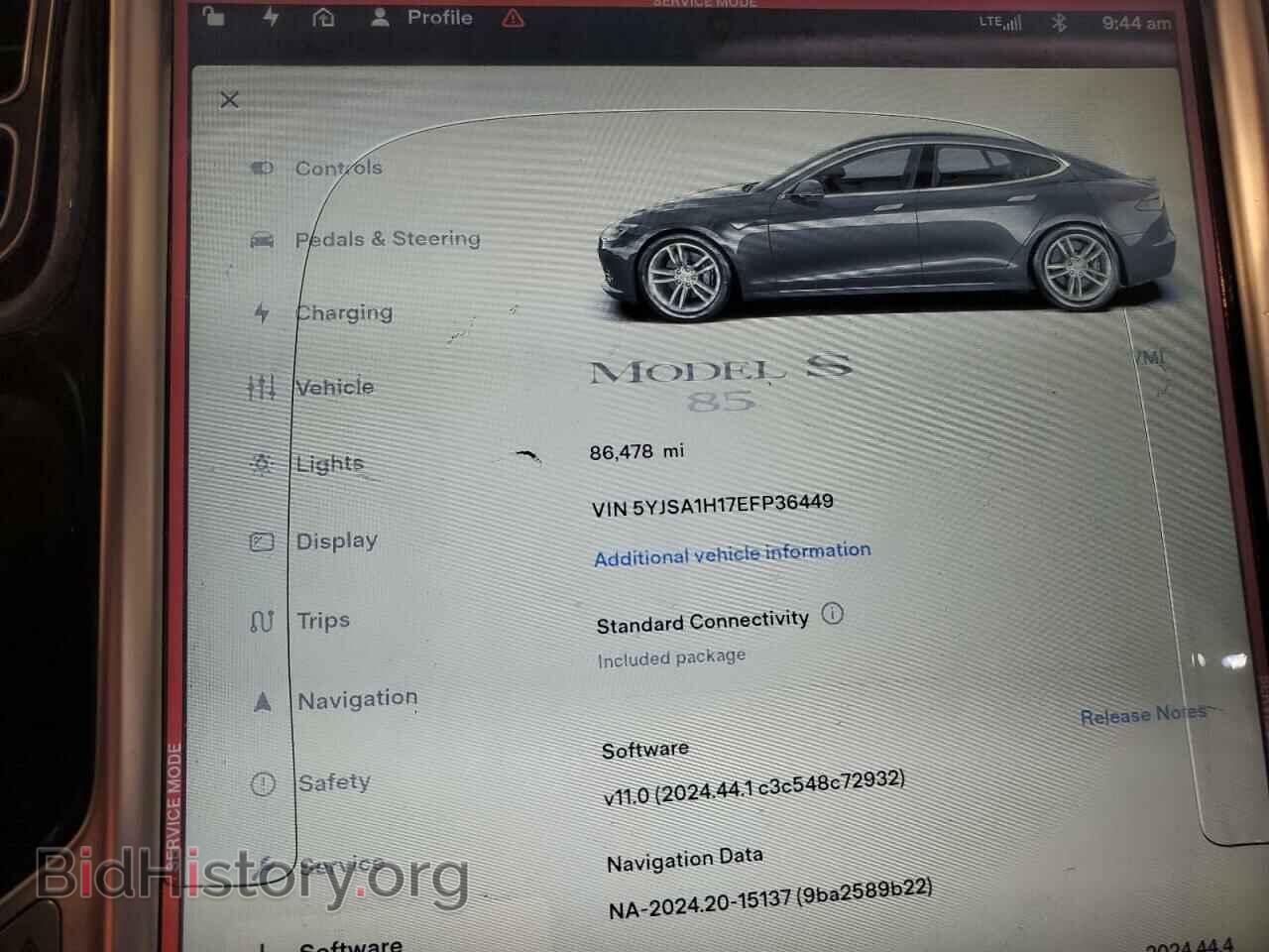 2014 TESLA MODEL S - VIN: 5YJSA1H17EFP36449 - Photo 9