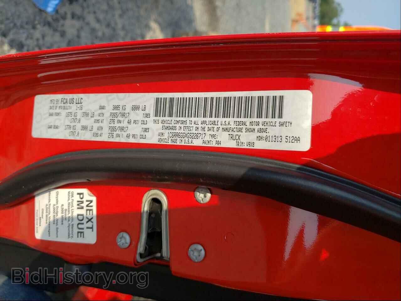 2016 RAM 1500 - VIN: 1C6RR6GGXGS226717 - Фото 10