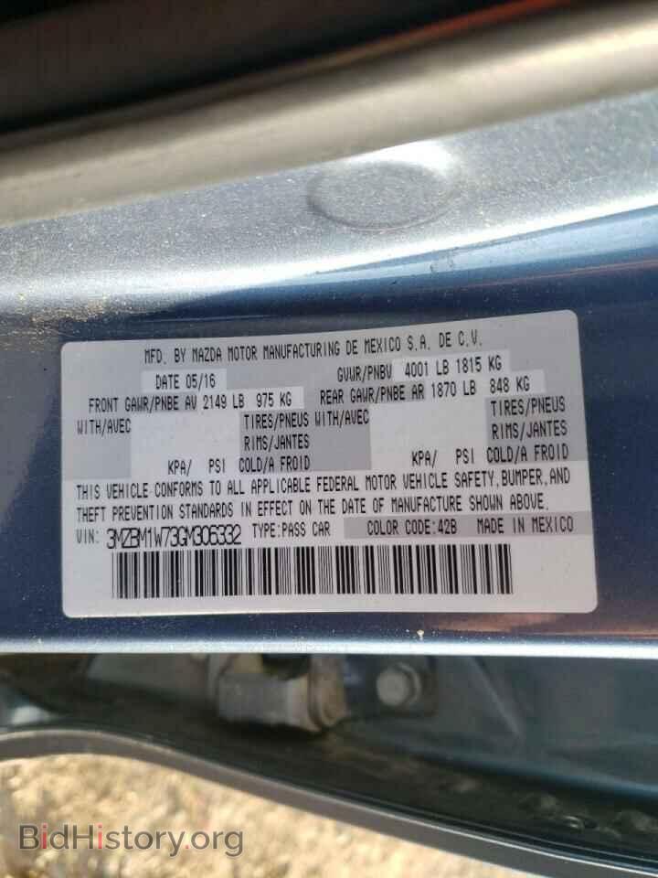 2016 MAZDA 3 - VIN: 3MZBM1W73GM306332 - Фото 10