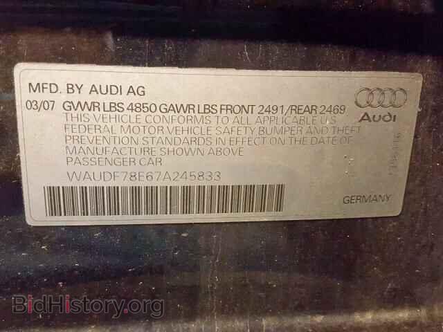 2007 AUDI A4 - VIN: WAUDF78E67A245833 - Фото 10