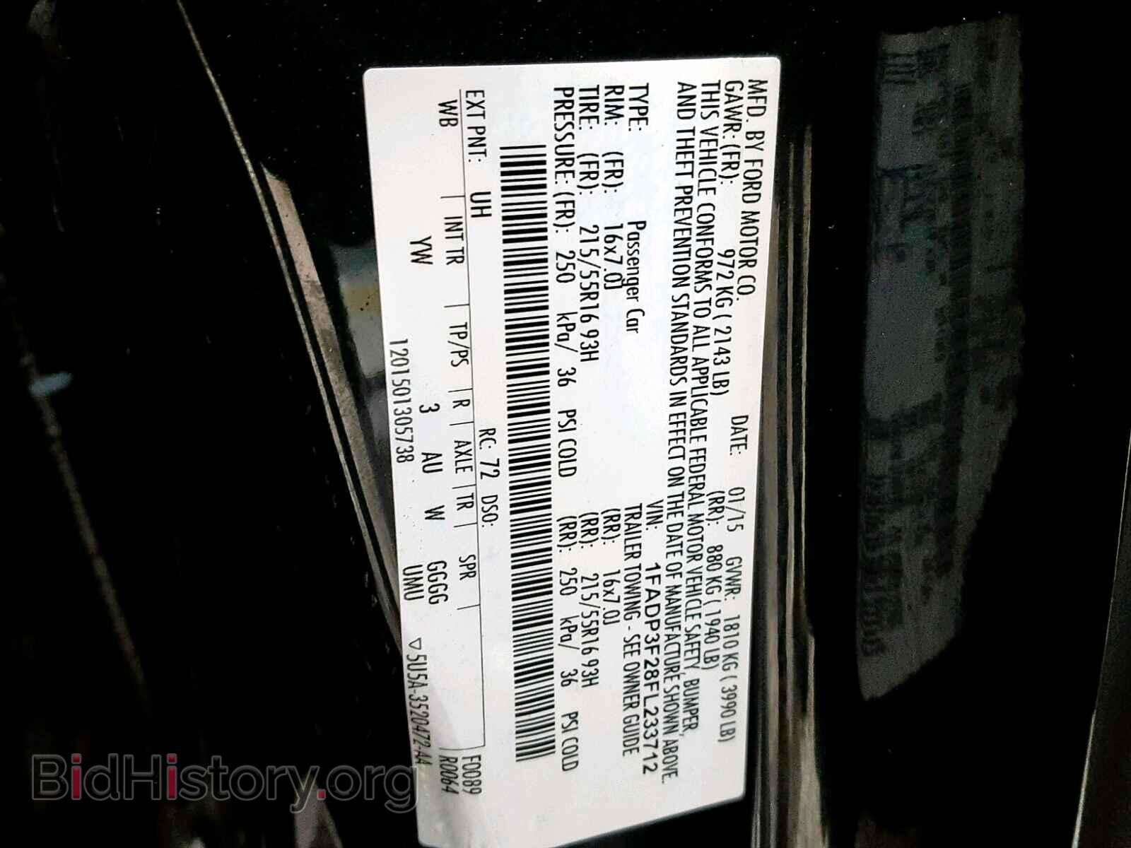 2015 FORD FOCUS - VIN: 1FADP3F28FL233712 - Фото 10