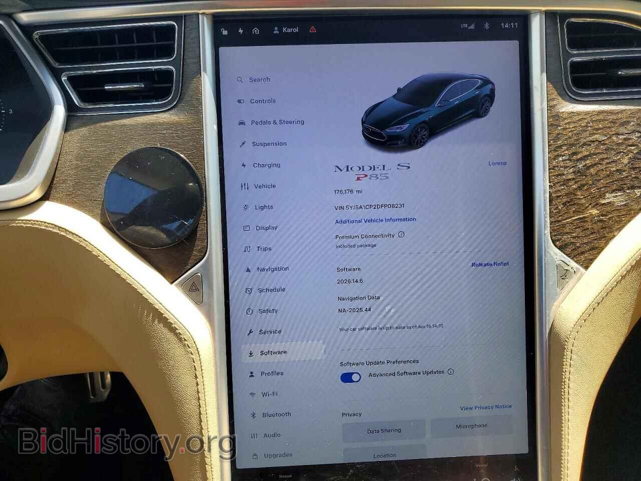 2013 TESLA MODEL S - VIN: 5YJSA1CP2DFP08231 - Photo 9