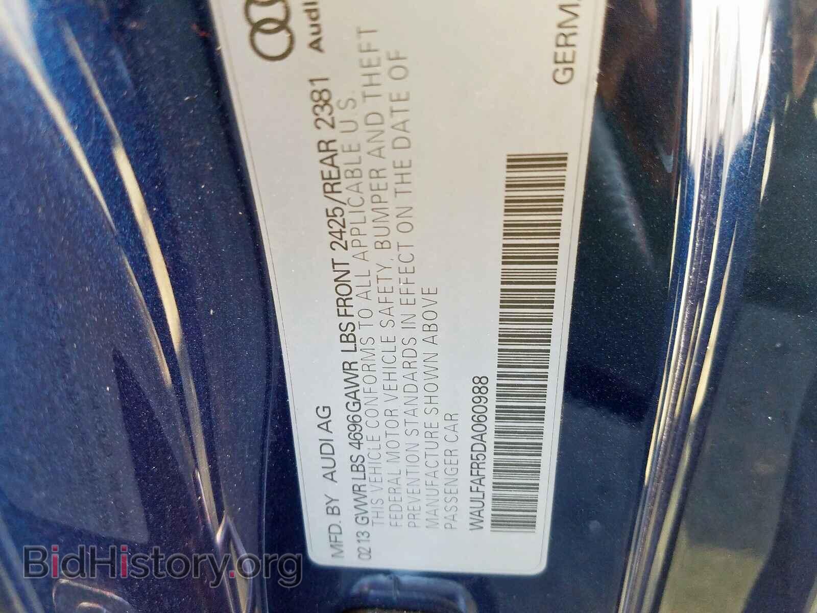 2013 AUDI A5 PREMIUM - VIN: WAULFAFR5DA060988 - Photo 10