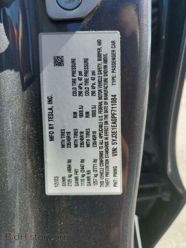 2023 TESLA MODEL 3 - VIN: 5YJ3E1EA0PF711084 - Фото 13