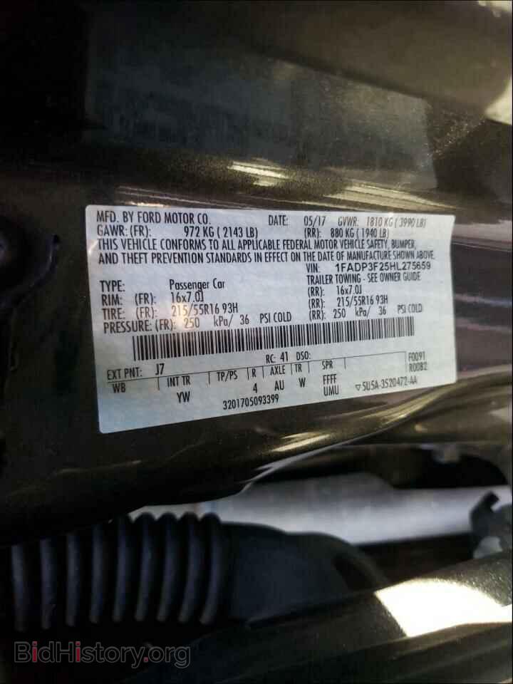 2017 FORD FOCUS - VIN: 1FADP3F25HL275659 - Photo 10